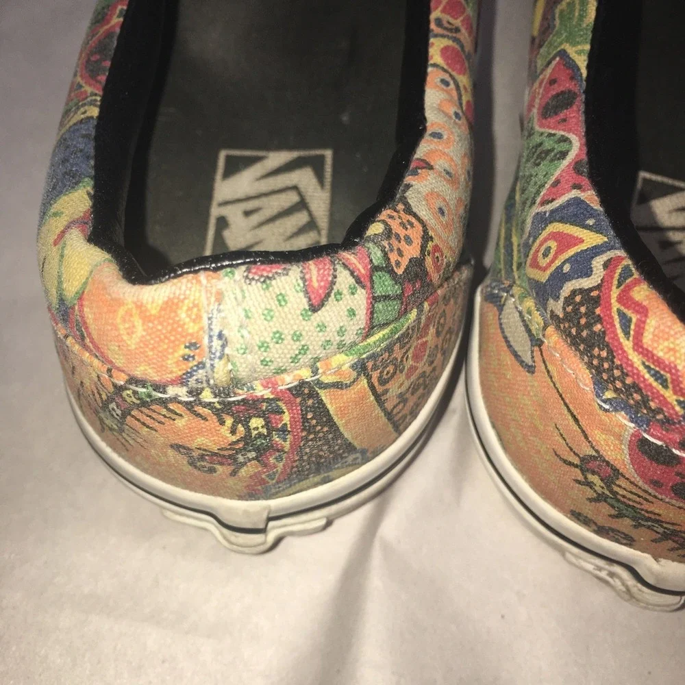 Vans Van Doren Multi Aborigi Skateboard Sneakers Mermaids Nautical Sz. M8, W9.5